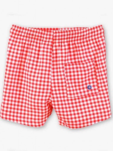 Miranda Bañador Infantil Niño Estampado Cuadro Vichy Rojo "Melissa" 0817/B [3]