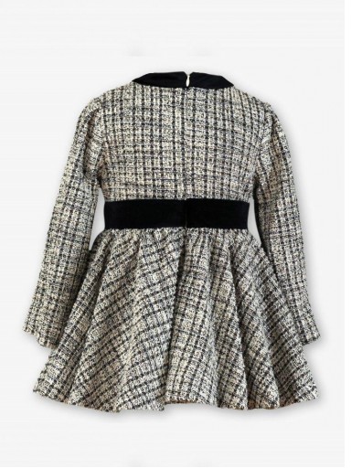 Miranda Vestido Infantil Tweet Falda Acampanada Cinturon Negro Botones Dorados "Malefica" 0240/V [2]