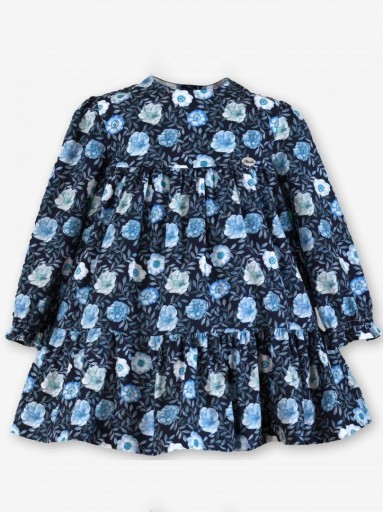 Miranda Vestido Infantil Marino Estampado Flores Azules "Colette" 0617/V [1]