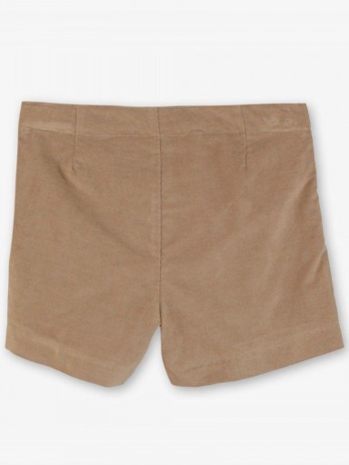 Miranda Conjunto Infantil Blusa Cuadro vichy Camel Short Solapa Botones "Jasmine" 0609/23 [4]