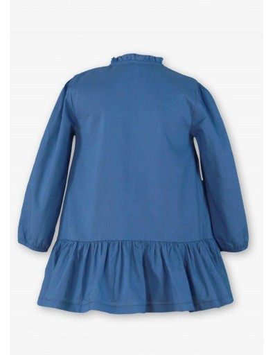 Miranda Vestido Infantil Camisero Azulón Corte Evasé Botonadura Delantera "Pocahontas" 0600/V [2]