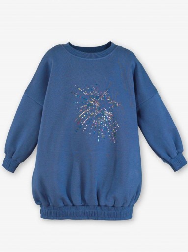 Miranda Vestido Infantil Azulón Tipo Sudadera Estrella Strass Multicolor "Jessica Rabbit" 0601/V [1]