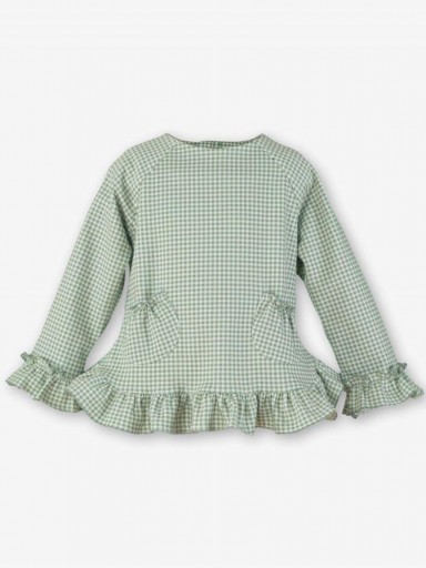 Miranda Conjunto Infantil Sudadera Cuadro Vichy Verde Falda Pantalon verde "Cenicienta" 0614/2F [1]