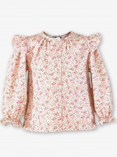 Miranda Conjunto Infantil Blusa Estampada Flores Rosa Short Rosa  "Alicia" 0246/23 [1]