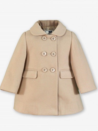 Miranda Abrigo Bebe Unisex Paño Beig Oscuro Botonadura 6 Botones  0162/A [1]