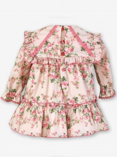 Miranda Vestido Bebe Ceremonia Estampado Flores Tiras Guipour "Megara" 0126/V [2]