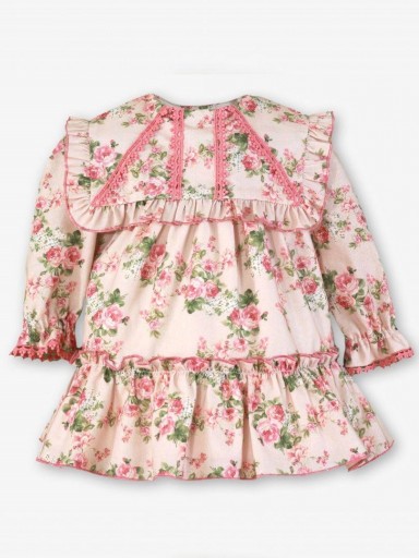 Miranda Vestido Bebe Ceremonia Estampado Flores Tiras Guipour "Megara" 0126/V [1]