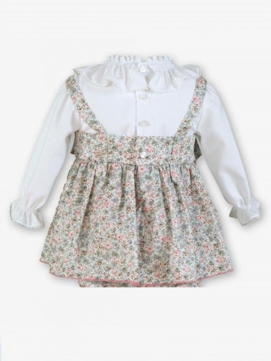 Miranda Vestido Bebe Estampado Flores Rosa y Gris "Kida" 0512/V [2]