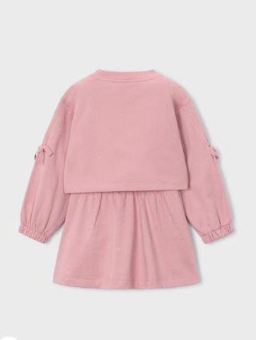 Mayoral Vestido Felpa Bordado 16-04917-016 Rosa Pastel [1]
