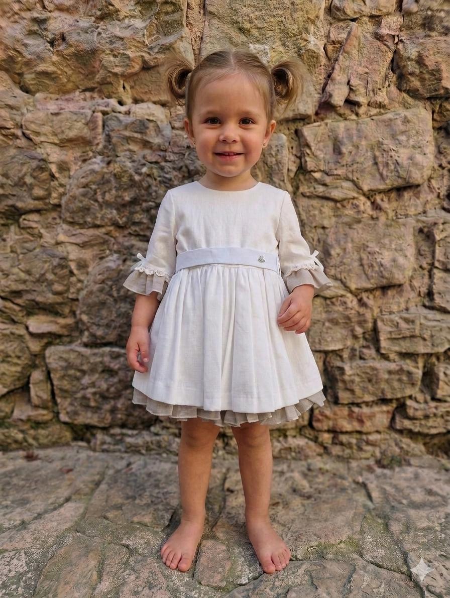 Nekenia Vestido Infantil Cinturon Azul 2421809