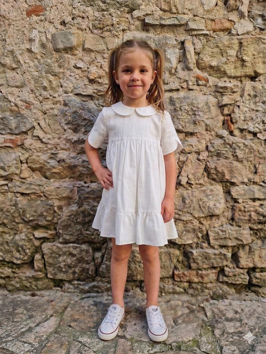 Vera By Nekenia Vestido Infantil Camisero Crudo 24VV02
