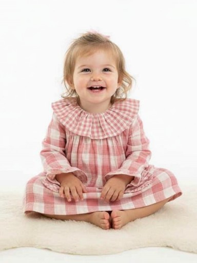 Basmarti  Vestido  Vichy Rosa Empolvado 23211