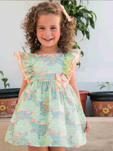 Daniesty Vestido Infantil Estampado Bosque Lazada Vichy Familia Hawaii 002 [1]