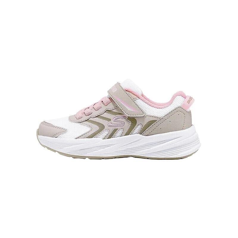 Skechers Deportivos Kids Girls Blanco Rosa Velcro 303642L NTLP