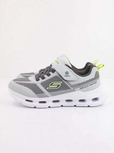 Skechers Deportivo Infantil Gris Fluor Glide Step Light Adaptive Clousure On/Off Button 400240L GYLM
