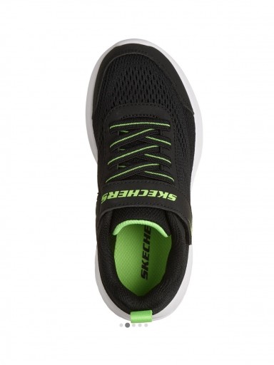 Skechers Deportivo Infantil Bounder Lightweight Gore Strap Sneaker Negro Lavable a máquina 403905N BLK [2]