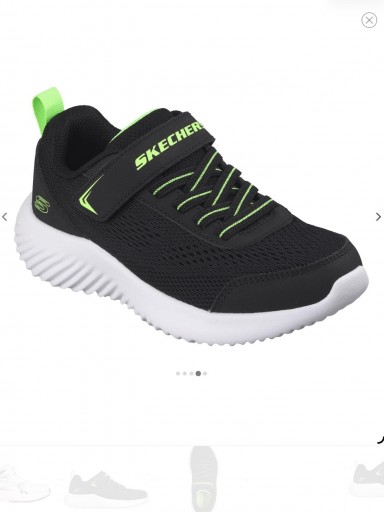 Skechers Deportivo Infantil Bounder Lightweight Gore Strap Sneaker Negro Lavable a máquina 403905N BLK [1]