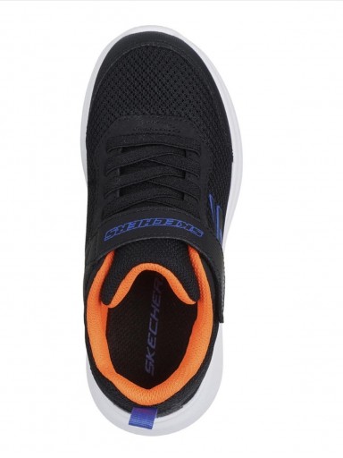 Skechers Deportivo Infantil Negro Naranja Lavable a máquina Selectors Reset Achieved 403615L BLK [1]