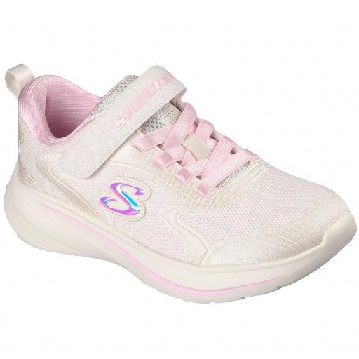 Skechers Deportivo Infantil Wave 92 Gore Strap Sparkle Mesh Sneaker W Lavable Máquina Beig Rosa 303557L NAT [2]