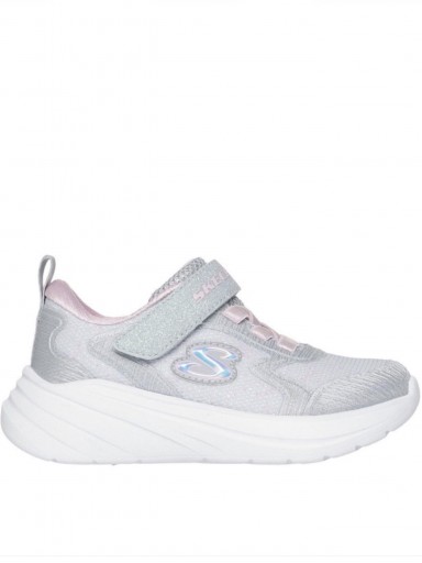 Skechers Deportivo Infantil Wave 92 Gore Strap Sparkle Mesh Sneaker W Lavable Máquina Gris 303557N LTGY