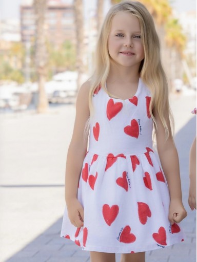 Miranda vestido Infantil Corazones Rojos "Fresia" 0624/V [3]