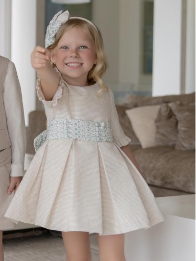 Miranda Vestido Infantil Ceremonia Fajín Estampado "Narciso" 0241/V [2]