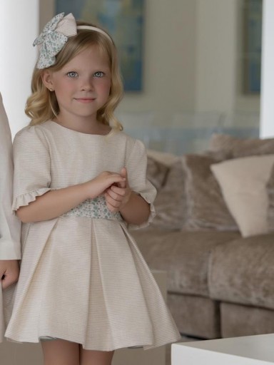 Miranda Vestido Infantil Ceremonia Fajín Estampado "Narciso" 0241/V [1]