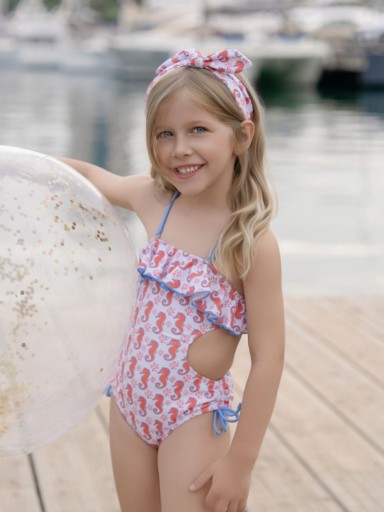Miranda Bañador Infantil Trikini Estampado Caballitos de Mar "Verbena" 0808/B