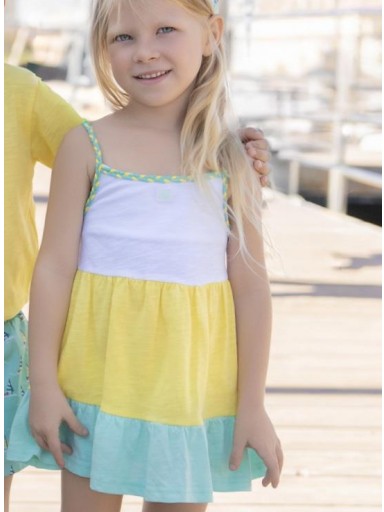 Miranda Vestido Infantil Tirantes Franjas "Lila" 0802/V [1]