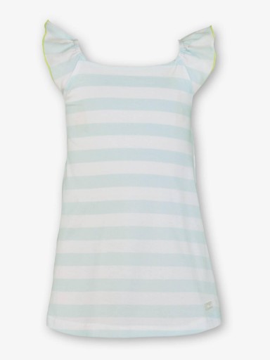 Miranda vestido Infantil  Evase Rayas Blanco y Verde "Clavelina" 0811/V [2]