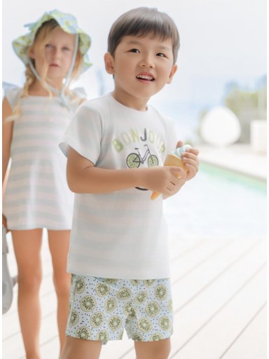 Miranda Bañador Infantil Niño Estampado Kiwi "Escabiosa" 0813/B [0]