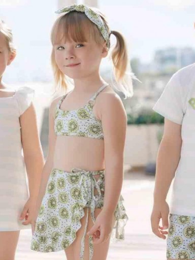 Miranda Bikini Infantil Niña Estampado Kiwi "Escabiosa" 0811/BI [1]