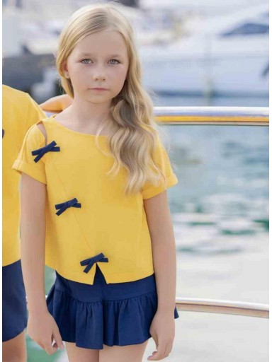 Miranda Conjunto Infantil Camiseta Amarilla Lazos "Gazania" 1412/2F [0]