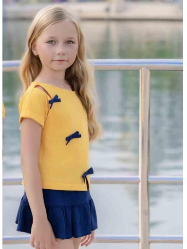 Miranda Conjunto Infantil Camiseta Amarilla Lazos "Gazania" 1412/2F [1]