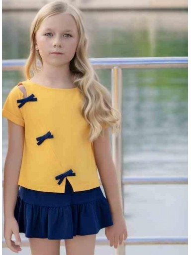 Miranda Conjunto Infantil Camiseta Amarilla Lazos "Gazania" 1412/2F [2]