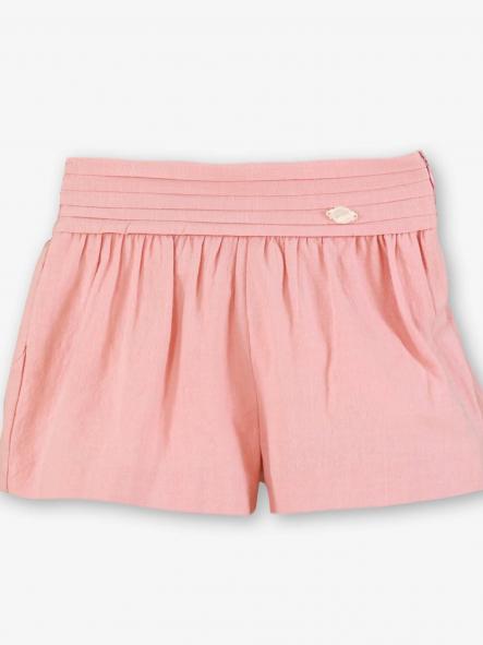 Miranda Conjunto Infantil Top Volante Encaje Short Rosa "Gladiolo" 0230/23 [3]