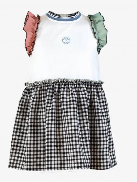 Miranda Vestido Infantil Algodon Falda Cuadro Vichy 1410/V [2]