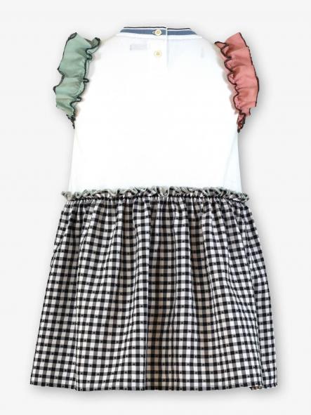 Miranda Vestido Infantil Algodon Falda Cuadro Vichy 1410/V [3]