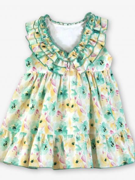 Miranda Vestido Bebe Estampado Flores Verde 0512/V [3]