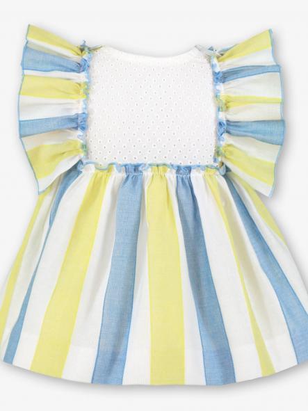 Miranda Vestido Bebe Rayas Volante Hombros "Petunia" 0138/V [3]
