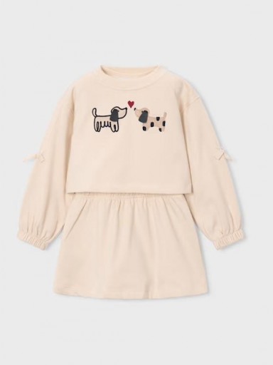 Mayoral Vestido Felpa Bordado 16-04917-016 Pastel [0]
