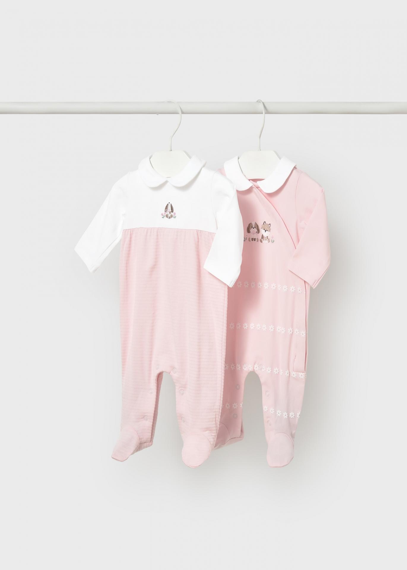 Mayoral Set 2 peleles vestir largos 26-01703-055 Rosa Baby