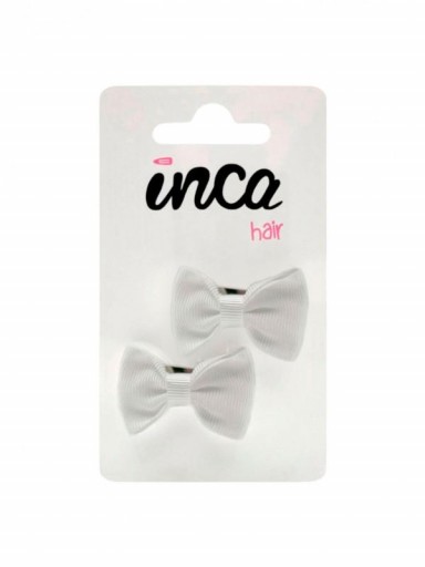 Inca Set 2 Lazos 4cm con Clip 20801 Blanco [0]