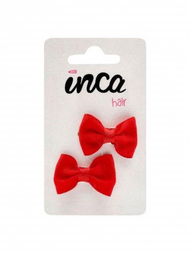 Inca Set 2 Lazos 4cm con Clip 20807 Rojo [0]