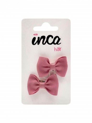 Inca Set 2 Lazos 4cm con Clip 20827 Rosa Palo [0]