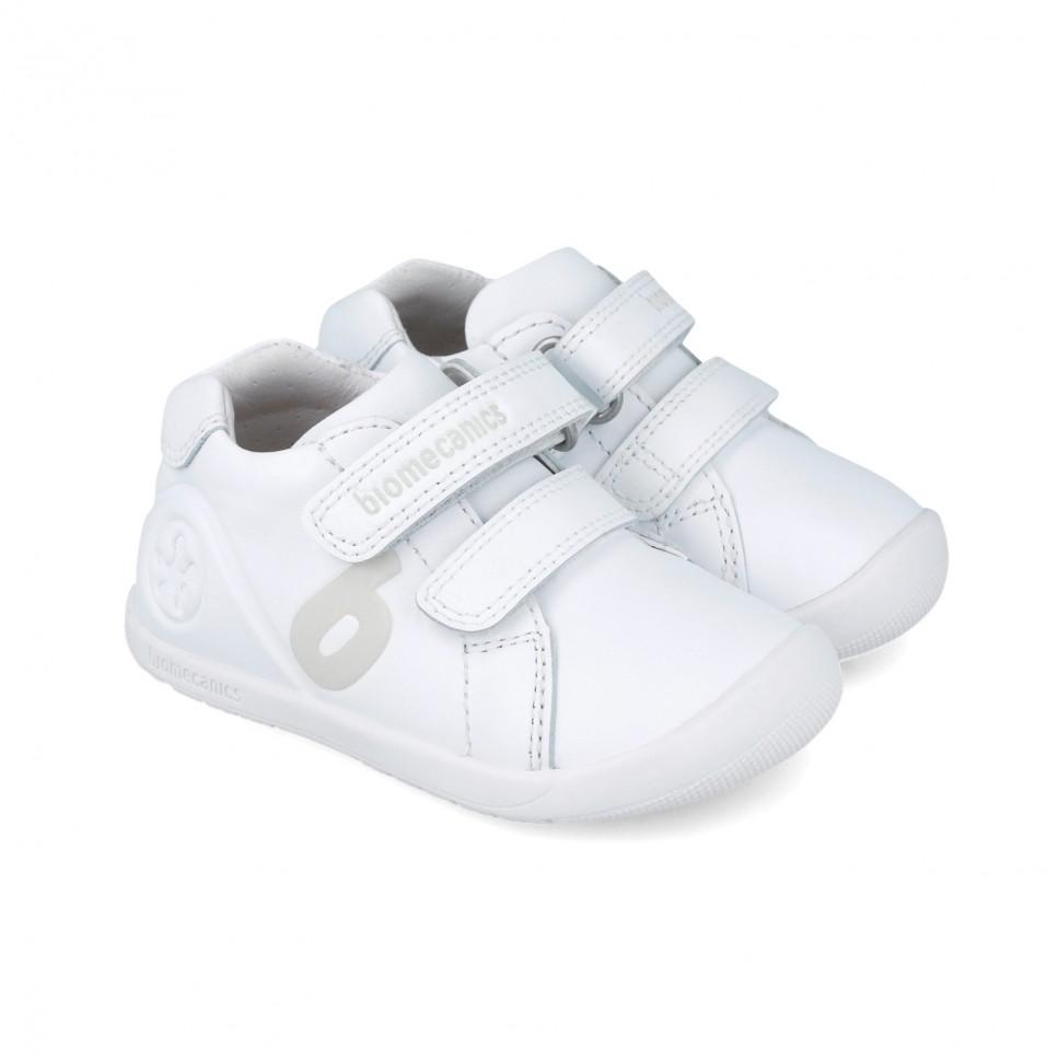 Biomecanics Deportivos Piel Bebe Blanco Velcro Logo 251010-C050 Blanco