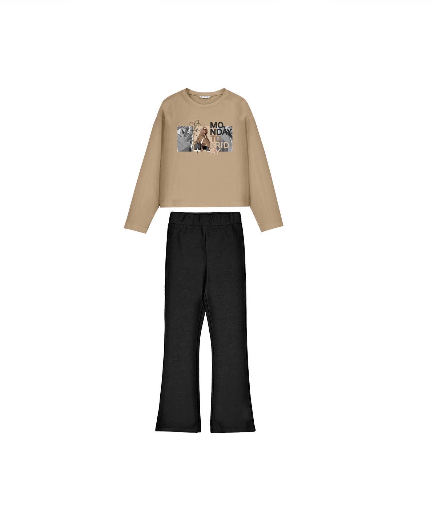 Mayoral Conjunto Leggins Punto Textura 16-07762-029 Negro