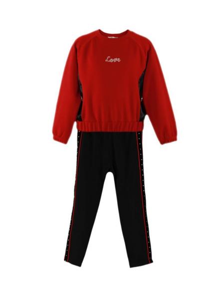 Miranda Chandal infantil Rojo “Love” Pantalón Negro Tira Strass 34/0305/ [1]