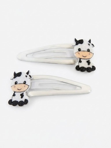 Inca Set 2 Clips 5 cms Vaquita Blanco 44348 [0]
