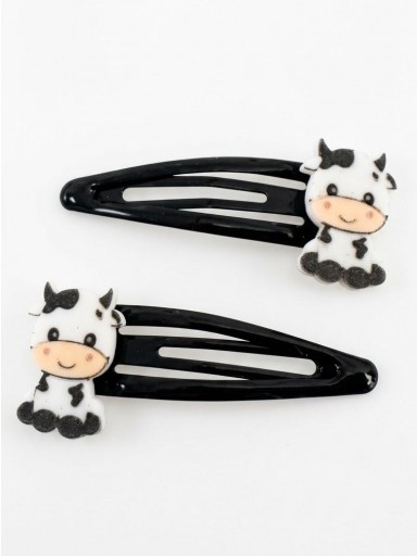 Inca Set 2 Clips 5 cms Vaquita Negro 44348 [0]